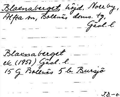Bild på arkivkortet för arkivposten Blaxnaberget
