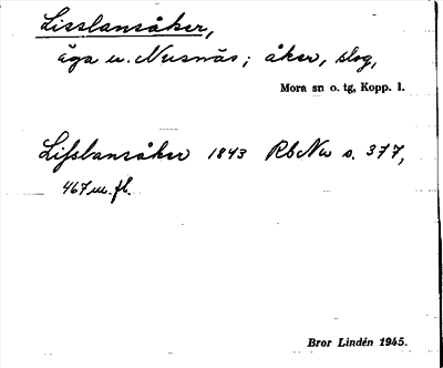 Bild på arkivkortet för arkivposten Lisslansåker