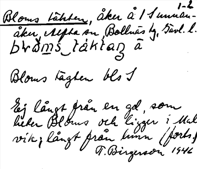 Bild på arkivkortet för arkivposten Bloms täkten