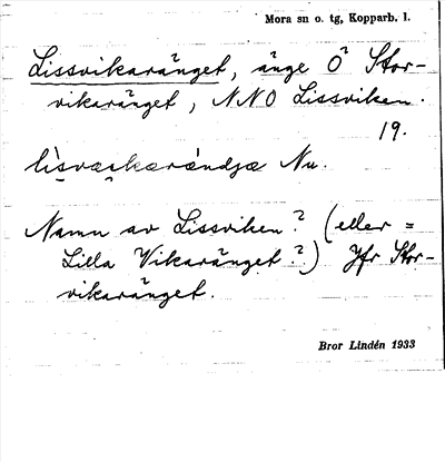 Bild på arkivkortet för arkivposten Lissvikaränget