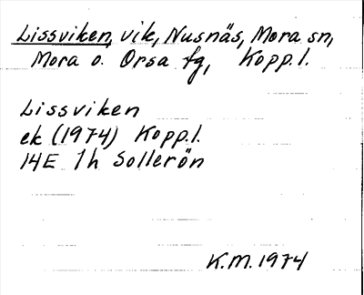 Bild på arkivkortet för arkivposten Lissviken