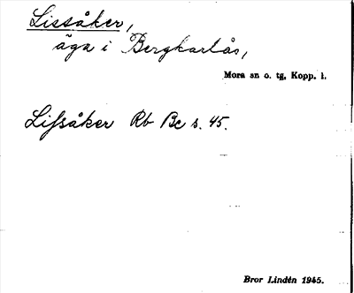 Bild på arkivkortet för arkivposten Lissåker