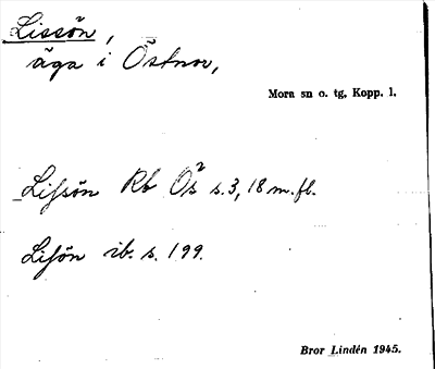 Bild på arkivkortet för arkivposten Lissön