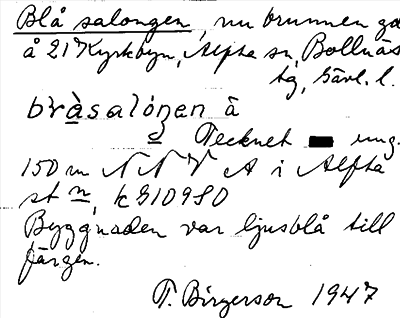 Bild på arkivkortet för arkivposten Blå salongen