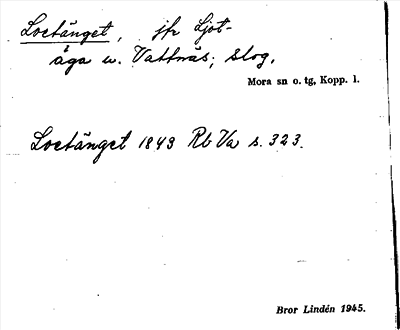 Bild på arkivkortet för arkivposten Loetänget