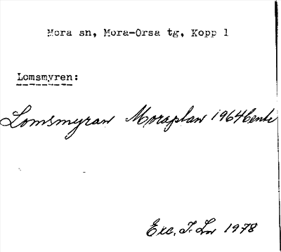 Bild på arkivkortet för arkivposten Lomsmyren