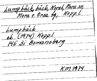 Bild på arkivkortet för arkivposten Lumpbäck