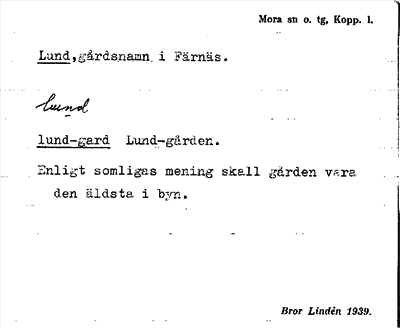 Bild på arkivkortet för arkivposten Lund