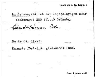 Bild på arkivkortet för arkivposten Lundstamn