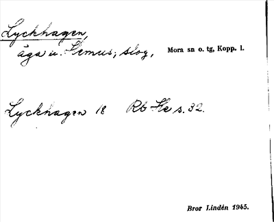 Bild på arkivkortet för arkivposten Lyckhagen