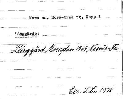 Bild på arkivkortet för arkivposten Långgärde