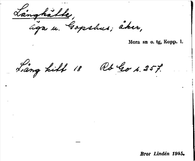 Bild på arkivkortet för arkivposten Långkätte