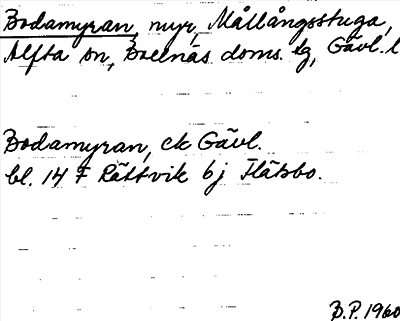 Bild på arkivkortet för arkivposten Bodamyran