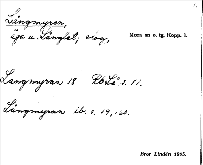 Bild på arkivkortet för arkivposten Långmyren