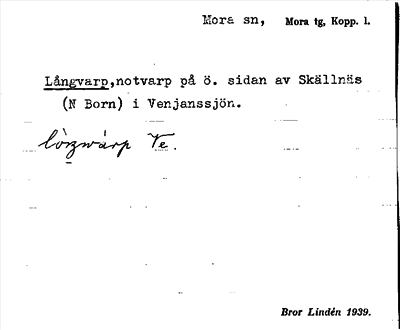 Bild på arkivkortet för arkivposten Långvarp