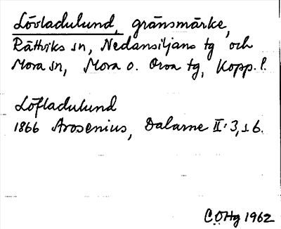 Bild på arkivkortet för arkivposten Lövladulund