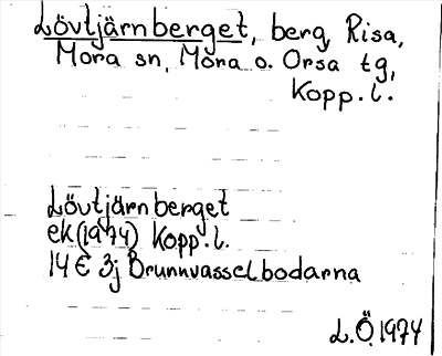 Bild på arkivkortet för arkivposten Lövtjärnberget