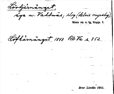 Bild på arkivkortet för arkivposten Lövtjärnänget