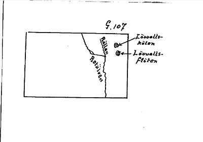 Bild på baksidan av arkivkortet för arkivposten Lövvallsflöten
