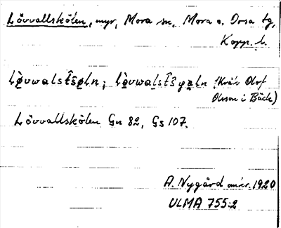 Bild på arkivkortet för arkivposten Lövvallskölen