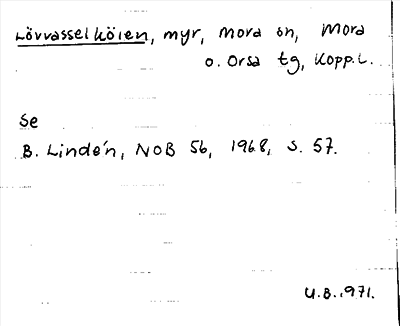 Bild på arkivkortet för arkivposten Lövvasselkölen