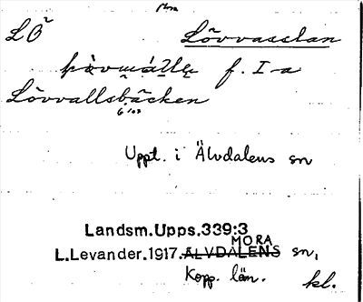 Bild på arkivkortet för arkivposten Lövvasslan