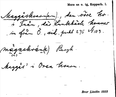 Bild på arkivkortet för arkivposten Maggåskvarn(en)