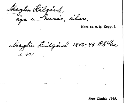 Bild på arkivkortet för arkivposten Maglin Kålgård