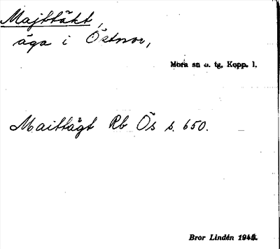 Bild på arkivkortet för arkivposten Majttäkt