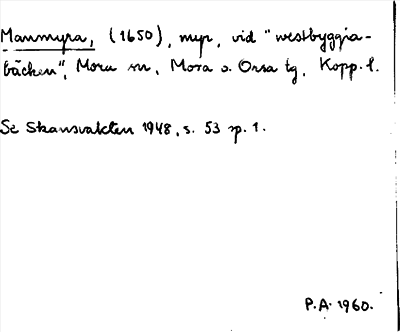 Bild på arkivkortet för arkivposten Manmyra