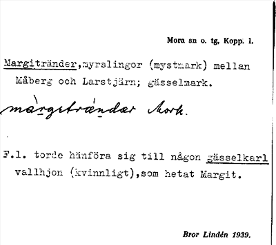 Bild på arkivkortet för arkivposten Margitränder