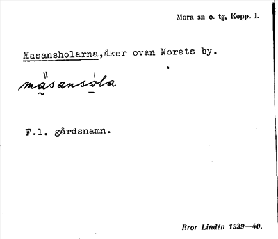 Bild på arkivkortet för arkivposten Masansholarna