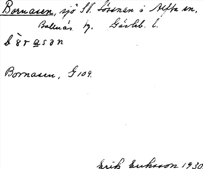 Bild på arkivkortet för arkivposten Bornasen