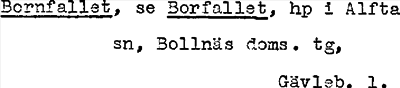 Bild på arkivkortet för arkivposten Bornfallet