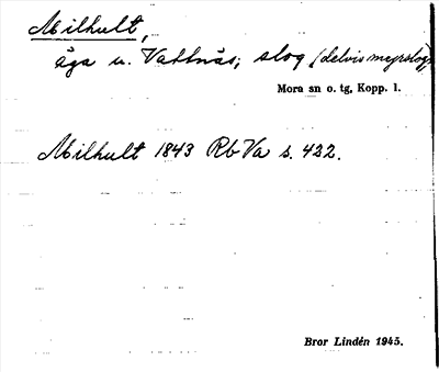 Bild på arkivkortet för arkivposten Milhult