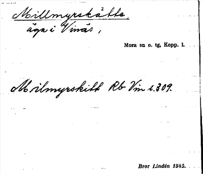 Bild på arkivkortet för arkivposten Millmyrskätte