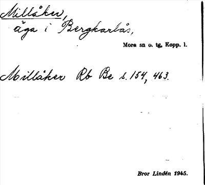 Bild på arkivkortet för arkivposten Millåker