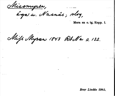 Bild på arkivkortet för arkivposten Missmyren
