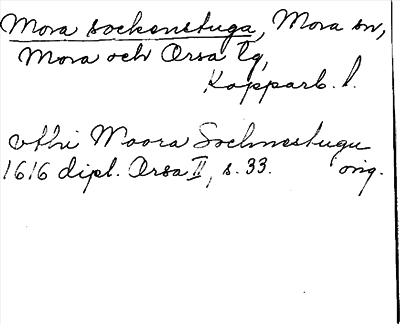 Bild på arkivkortet för arkivposten Mora sockenstuga