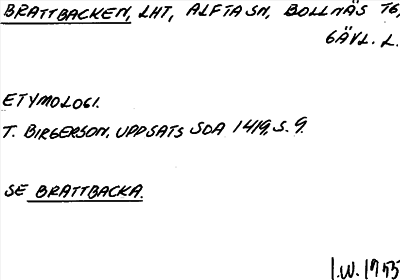 Bild på arkivkortet för arkivposten Brattbacken