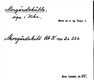 Bild på arkivkortet för arkivposten Morgärdskätte