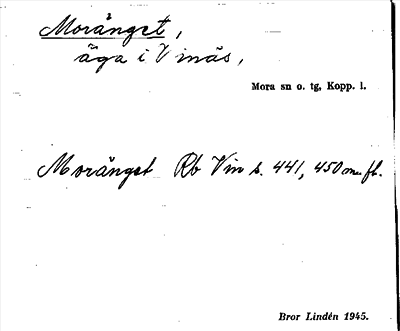 Bild på arkivkortet för arkivposten Moränget
