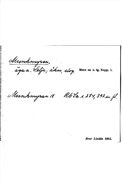 Bild på arkivkortet för arkivposten Munkmyren