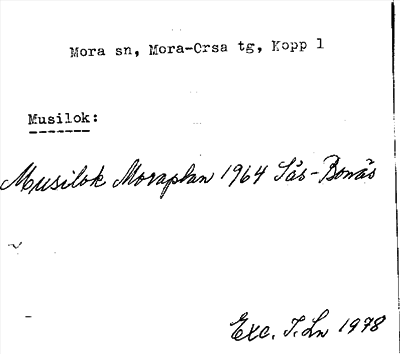 Bild på arkivkortet för arkivposten Musilok
