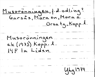 Bild på arkivkortet för arkivposten Musorönningen