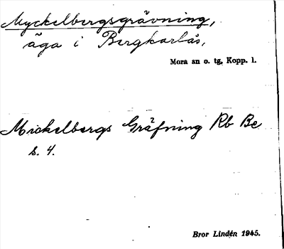 Bild på arkivkortet för arkivposten Myckelbergsgrävning