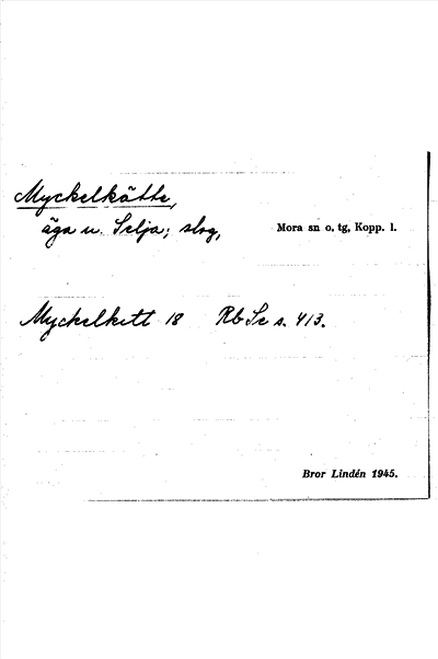 Bild på arkivkortet för arkivposten Myckelkätte