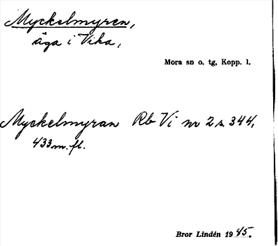 Bild på arkivkortet för arkivposten Myckelmyren