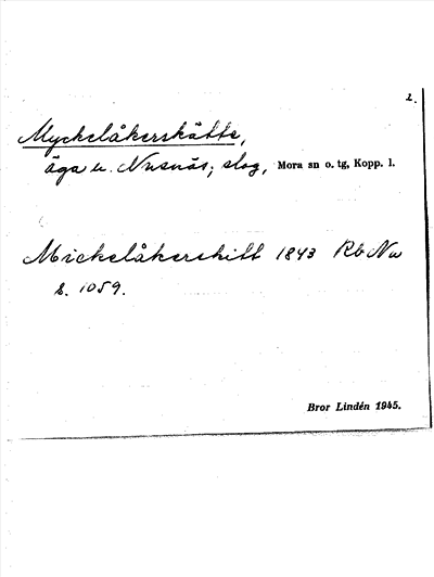 Bild på arkivkortet för arkivposten Myckelåkerskätte