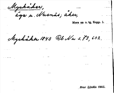 Bild på arkivkortet för arkivposten Myckåker